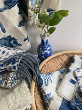 Load image into Gallery viewer, Chinoiserie Floral in Blue by Mark Sykes for Schumacher, 11x21 inches, lumbar, ready to ship