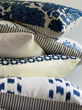 Load image into Gallery viewer, Chinoiserie Floral in Blue by Mark Sykes for Schumacher, 11x21 inches, lumbar, ready to ship