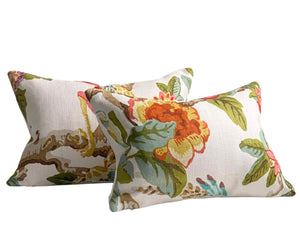 Floral Linen Pillow Cover, 13X19