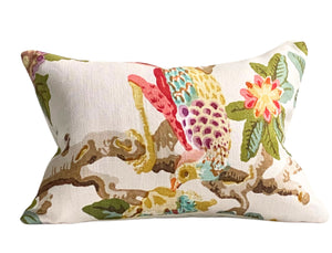Floral Linen Pillow Cover, 13X19