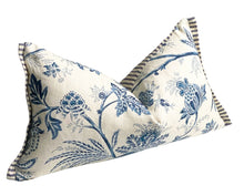 Load image into Gallery viewer, Chinoiserie Floral in Blue by Mark Sykes for Schumacher, 11x21 inches, lumbar, ready to ship