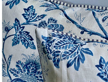 Load image into Gallery viewer, Chinoiserie Floral in Blue by Mark Sykes for Schumacher, 11x21 inches, lumbar, ready to ship