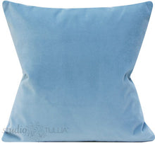 Load image into Gallery viewer, FRENCH BLUE VELVET PILLOW COVER