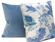 Load image into Gallery viewer, FRENCH BLUE VELVET PILLOW COVER