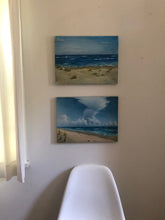 Load image into Gallery viewer, VINTAGE BEACH SCENE PAINTING