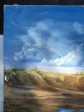 Load image into Gallery viewer, VINTAGE BEACH SCENE PAINTING, LOW TIDE