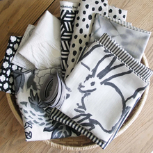 Load image into Gallery viewer, BUNNY HUTCH LUMBAR PILLOW COVER, BLACK