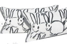 Load image into Gallery viewer, BUNNY HUTCH LUMBAR PILLOW COVER, BLACK