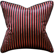 Load image into Gallery viewer, STRIPED SILK, ASIAN TEXTILE,   PILLOW COVER, 17x17 inches
