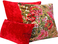 Load image into Gallery viewer, FLORAL VINTAGE VELVET, RED/BROWN.    CUSTOM SIZES