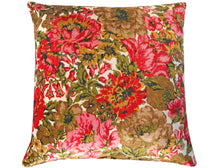 Load image into Gallery viewer, FLORAL VINTAGE VELVET, RED/BROWN.    CUSTOM SIZES