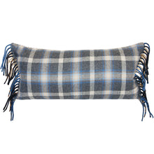 Load image into Gallery viewer, GREY AND BLUE WOOL LUMBAR