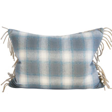 Load image into Gallery viewer, BLUE AND GREY WOOL PILLOW COVER