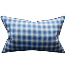 Load image into Gallery viewer, BLUE PLAID PILLOW COVER
