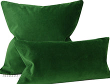 Load image into Gallery viewer, EMERALD VELVET PILLOW COVER
