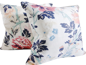 FLORAL LINEN PILLOW COVER, 22x22 inches, MADE TO ORDER