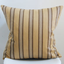 Load image into Gallery viewer, GOLD AND TAN STRIPED PILLOW COVER