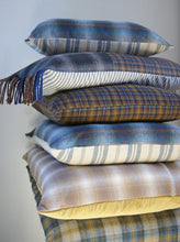 Load image into Gallery viewer, BROWN PLAID WOOL PILLOW COVER