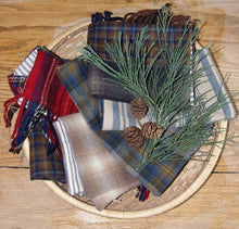 Load image into Gallery viewer, BROWN PLAID WOOL PILLOW COVER