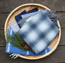 Load image into Gallery viewer, BLUE PLAID PILLOW COVER