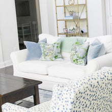 Load image into Gallery viewer, DOVE BLUE VELVET PILLOW COVER