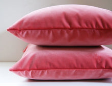 Load image into Gallery viewer, Coral Velvet Pillow Cover, custom sizes, tulip, velvet pillow cover, made to order