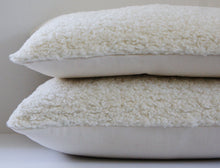Load image into Gallery viewer, Lamb's Wool, Faux Wool, Sheep's wool, faux fur, 13x19 inches, Pillow Cover, decorative pillow cover, Studio Tullia, ready to ship