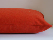 Load image into Gallery viewer, Orange Pillow Cover, Wool, Persimmon, Lumbar Pillow Cover, decorative pillow cover, 11x17