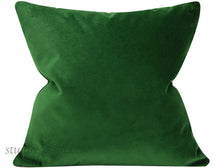 Load image into Gallery viewer, Velvet Pillow Cover, 2022, best-selling, jewel tones, tulip, saffron, emerald, sky blue, midnight, made to order
