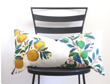Load image into Gallery viewer, Citrus Garden, Primary, Lumbar, Josef Frank, 13X26 inches, Schumacher Pillow Cover, Studio Tullia, ready to ship