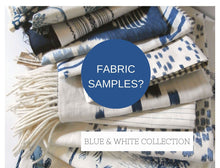 Load image into Gallery viewer, Blue & White Citrus Garden,  swatches available, fabric samples, curated by Suzanne for Studio Tullia