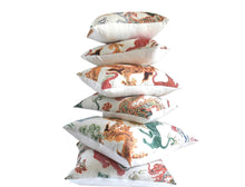 Load image into Gallery viewer, Dragon Pillow Cover, 13x19 inches, animal print, tiger print, Josef Frank, ready to ship