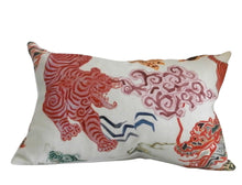Load image into Gallery viewer, Dragon Pillow Cover, 11x17 inches, animal print, tiger print, Josef Frank, ready to ship
