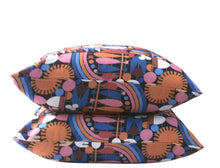 Load image into Gallery viewer, Lisa Congdon pillow cover, 19x19 inches, grid shapes black, mid century modern, decorative pillow cover, ready to ship