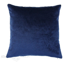 Load image into Gallery viewer, Midnight Blue,  Velvet Pillow Cover, 20x20 inches, Navy Blue, Studio Tullia, ready to ship