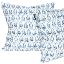 Load image into Gallery viewer, JALISA COPEN BLUE AND WHITE PILLOW COVER, 20X20, 13x19 inches