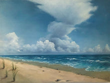 Load image into Gallery viewer, VINTAGE BEACH SCENE PAINTING