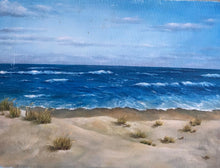 Load image into Gallery viewer, VINTAGE BEACH SCENE PAINTING