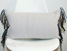 Load image into Gallery viewer, GREY AND BLUE WOOL LUMBAR