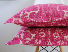 Load image into Gallery viewer, FLORAL BATIK LINEN PILLOW COVER