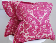 Load image into Gallery viewer, FLORAL BATIK LINEN PILLOW COVER