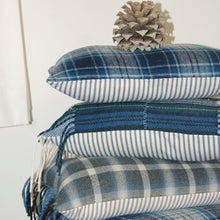 Load image into Gallery viewer, GREY AND BLUE WOOL LUMBAR