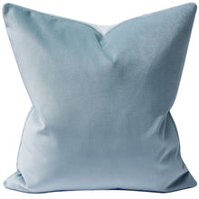 Load image into Gallery viewer, DOVE BLUE VELVET PILLOW COVER