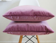 Load image into Gallery viewer, MAUVE LILAC VELVET PILLOW COVER