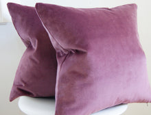 Load image into Gallery viewer, MAUVE LILAC VELVET PILLOW COVER