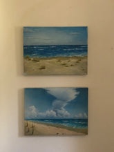 Load image into Gallery viewer, VINTAGE BEACH SCENE PAINTING