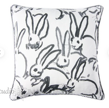 Load image into Gallery viewer, BUNNY HUTCH SQUARE PILLOW COVER, BLACK