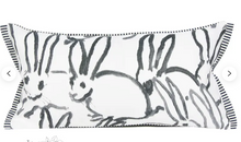 Load image into Gallery viewer, BUNNY HUTCH LUMBAR PILLOW COVER, BLACK