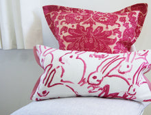 Load image into Gallery viewer, FLORAL BATIK LINEN PILLOW COVER