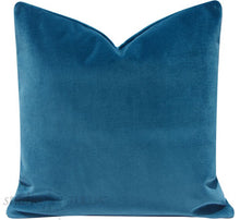 Load image into Gallery viewer, CYAN VELVET PILLOW COVER